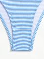 Women's Striped Halter Neck Swimsuit Set