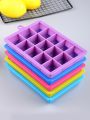 1pc Random Color Ice Cube Mold, 15 Grid Ice Tray For Kitchen