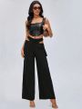 KADRDN Cut Out Waist Wide Leg Pants