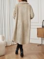 Women's Autumn Winter Lamb Wool Single-breasted Coat Outwear Mommy And Me Matching Outfits (3 Pieces Sold Separately)