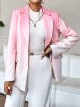 SHEIN Privé Ombre Single Button Blazer