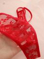 4pcs Perspective Lace Thong