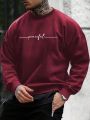 Men's Plus Size Letter Print Sweatshirt