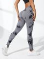 Seamless High-Elastic Back V-Waist Sports Leggings