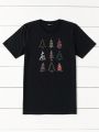 SHEIN Essnce Plus Christmas Tree Print Tee