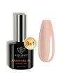 Modelones 8-in-1 Builder Nail Gel, Neutral Nude Gel Builder for Nails, Hard Gel Builder Nail Strengthener Extension Color Gel Base Rhinestone False Nail Tips Glue Gel in a Bottle 15ML Gifts for Women