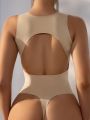 Ladies' Solid Color Bodysuit Shapewear