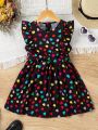 SHEIN Kids CHARMNG Little Girl's Grand Party Retro Romantic Dress