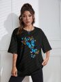 Butterfly Pattern Short Sleeve Women's T-shirt