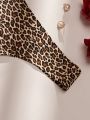 3pcs Plus Size Seamless Leopard Print Underwear