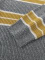 Men Striped Pattern Sweater