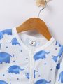 SHEIN Baby Boy Cartoon Graphic Bodysuit & Jumpsuit & Pants & Hat & Bib