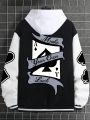 Manfinity RSRT Loose Fit Men's Poker Printed Baseball Jacket Without Hood