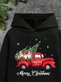 Young Boy Christmas Print Hoodie