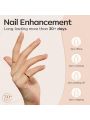 Modelones 8-in-1 Builder Nail Gel, Neutral Nude Gel Builder for Nails, Hard Gel Builder Nail Strengthener Extension Color Gel Base Rhinestone False Nail Tips Glue Gel in a Bottle 15ML Gifts for Women