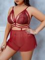 Classic Sexy Plus Size Hollow Out Sexy Lingerie, Valentine'S Day Style