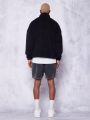 SUMWON Half Zip Borg Sweatshirt