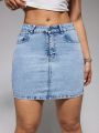 Women's Slim Fit Denim Mini Skirt