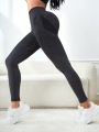 Yoga Basic Solid Color High-Waist Athletic Leggings