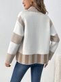 SHEIN Frenchy Dropped Shoulder Striped Cardigan