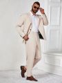 Manfinity Men'S Plus Size Solid Color Suit Set