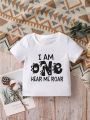 Infant Boys' Casual Short Sleeve T-Shirt With Letter Print