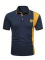 Manfinity Homme Men's Color-Block Polo Shirt