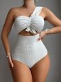 SHEIN Swim Chicsea Solid Color One-Piece Swimsuit