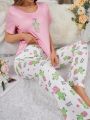 Women'S Cartoon Printed Pajama Set