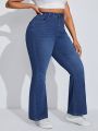 Plus Size Ladies' Cat Whisker Flare Jeans