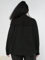 SHEIN CURVE+ Women's Plus Size Shirt With Tassel Decoration