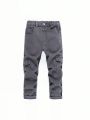 Boys' Solid Color Cargo Side Pocket Pants