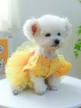 1pc Pet Clothes Dog & Cat Apparel Princess Wedding Dress Style Skirt For Autumn And Winter