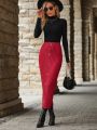 Women'S Ribbed Maxi Skirt