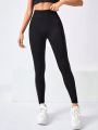 Hollow Out Tummy Control Sports Leggings