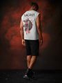 Game of Thrones X SHEIN Men's Casual Tank Top With Dragon & Letter Design
