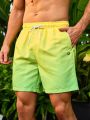 Men's Gradient Drawstring Waist Beach Shorts