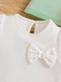 Infant Girls' Summer Fashionable Cute Sweet Short Sleeve Top Can Be Worn Outside