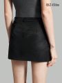 SHEIN BIZwear Women's Solid Color Cargo Skirt