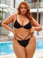 SHEIN Swim BAE Plus Size Hollow Out Detail Swimsuit Bottom