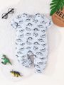 3pcs/Set Baby Boy Cute Dinosaur Short Sleeve Jumpsuit For Summer