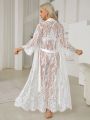 Women's Lace Belted Robe