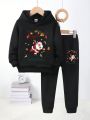 Toddler Boys' Christmas Printed Hoodie And Long Pants Set