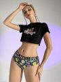 Cartoon Graphic Tape Panty