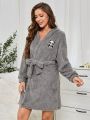 Women's Cute Panda Robe, Mommy And Me Matching Outfits (2 Sets Sold Separately)