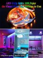 Bedroom Led Strip Lights, 10-30m Music Sync Color Changing Strip Lights With Remote And App Control, Rgb Led Strip For Room Home Party Decoration, 24v