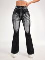 Daily&Casual Women's Printed Sports Pants With Denim Effect