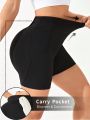 SHEIN Yoga Basic Butt Lifting & Tummy Control Sport Shorts