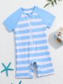 Baby Boys' Striped One-Piece Swimsuit