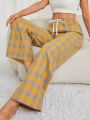 Women's Plaid Drawstring Pajama Pants